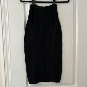 Midi black pencil skirt
